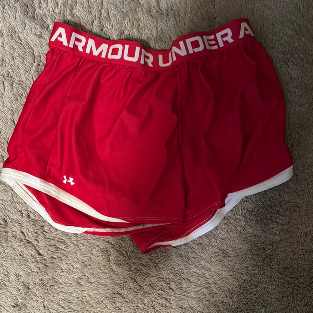 Under Armour Women's Red Athletic Shorts